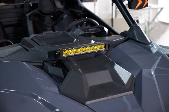 2022 - 2025 Polaris RZR PRO R UTV 12" Amber Single - row Straight Hood Light Bar Kit - WeiSen - 8011200102