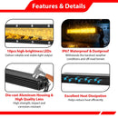 2022 - 2025 Polaris RZR PRO R UTV 12" Amber Single - row Straight Hood Light Bar Kit - WeiSen - 8011200102