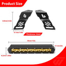 2022 - 2025 Polaris RZR PRO R UTV 12" Amber Single - row Straight Hood Light Bar Kit - WeiSen - 8011200102