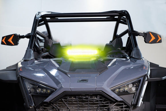 2022 - 2025 Polaris RZR PRO R UTV 12" Amber Single - row Straight Hood Light Bar Kit - WeiSen - 8011200102