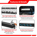 2022 - 2025 Polaris RZR PRO R UTV 12" White Single - row Straight Hood Light Bar Kit - WeiSen - 8011200101