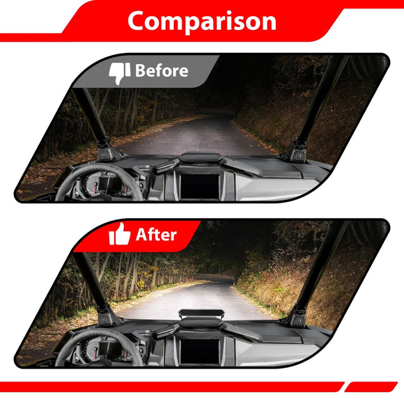 2022 - 2025 Polaris RZR PRO R UTV 12" White Single - row Straight Hood Light Bar Kit - WeiSen - 8011200101