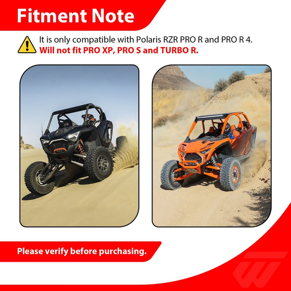 2022-2026 Polaris RZR Pro R Roof 42" Curved LED Light Bar Kit w/ Pulse Bus Bar - WeiSen - 80101030+70202008+80206007