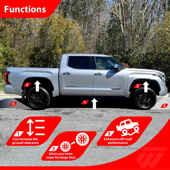 2022 - 2026 Toyota Tundra 4WD / RWD Models Heavy Duty Steel Front 3" + Rear 2.5" Suspension Leveling Kit - WeiSen - 70401045
