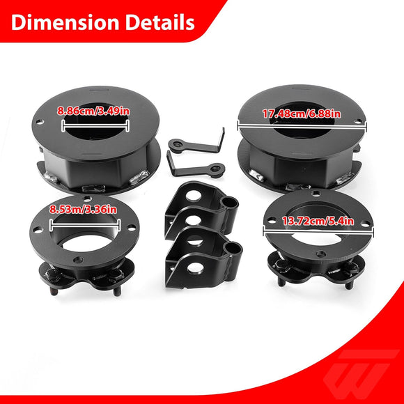 2022 - 2026 Toyota Tundra 4WD / RWD Models Heavy Duty Steel Front 3" + Rear 2.5" Suspension Leveling Kit - WeiSen - 70401045