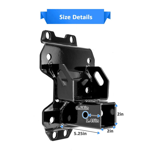 2022+ Maverick X3/MAX Heavy - Duty Steel 2" Rear Trailer Hitch & Shackle Hitch Receiver w/ 3/4" D Ring and 7/8" Locking Pin - WeiSen - 80107021+70304017
