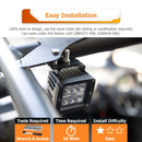 2022+ Polaris RZR Pro R 2/4 Rear White & Amber 3" LED Strobe Light Pods W/ Wiring Harness Kit - WeiSen - 80104009+70201007