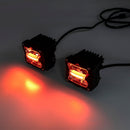 2022+ Polaris RZR Pro R 2/4 Rear White & Amber 3" LED Strobe Light Pods W/ Wiring Harness Kit - WeiSen - 80104009+70201007