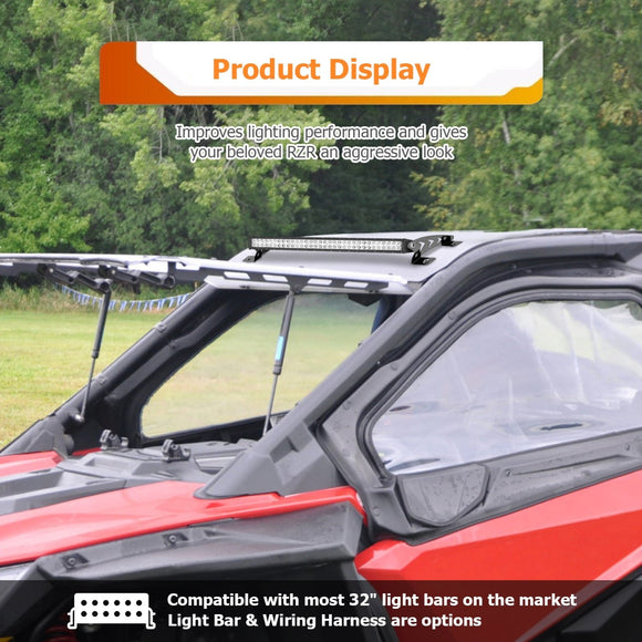 2022+ Polaris RZR Pro R 4 / Pro R Amber White Strobe 4 Modes 32" Dual Row Straight 180w LED Light Bar Kit - WeiSen - 80101028+70202018