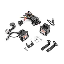 2022+ Polaris RZR PRO R Turbo R 2/4 A Pillar 3" White & Amber LED Strobe Light Pod W/ Wiring Harness Kit - WeiSen - 80102019+70201007