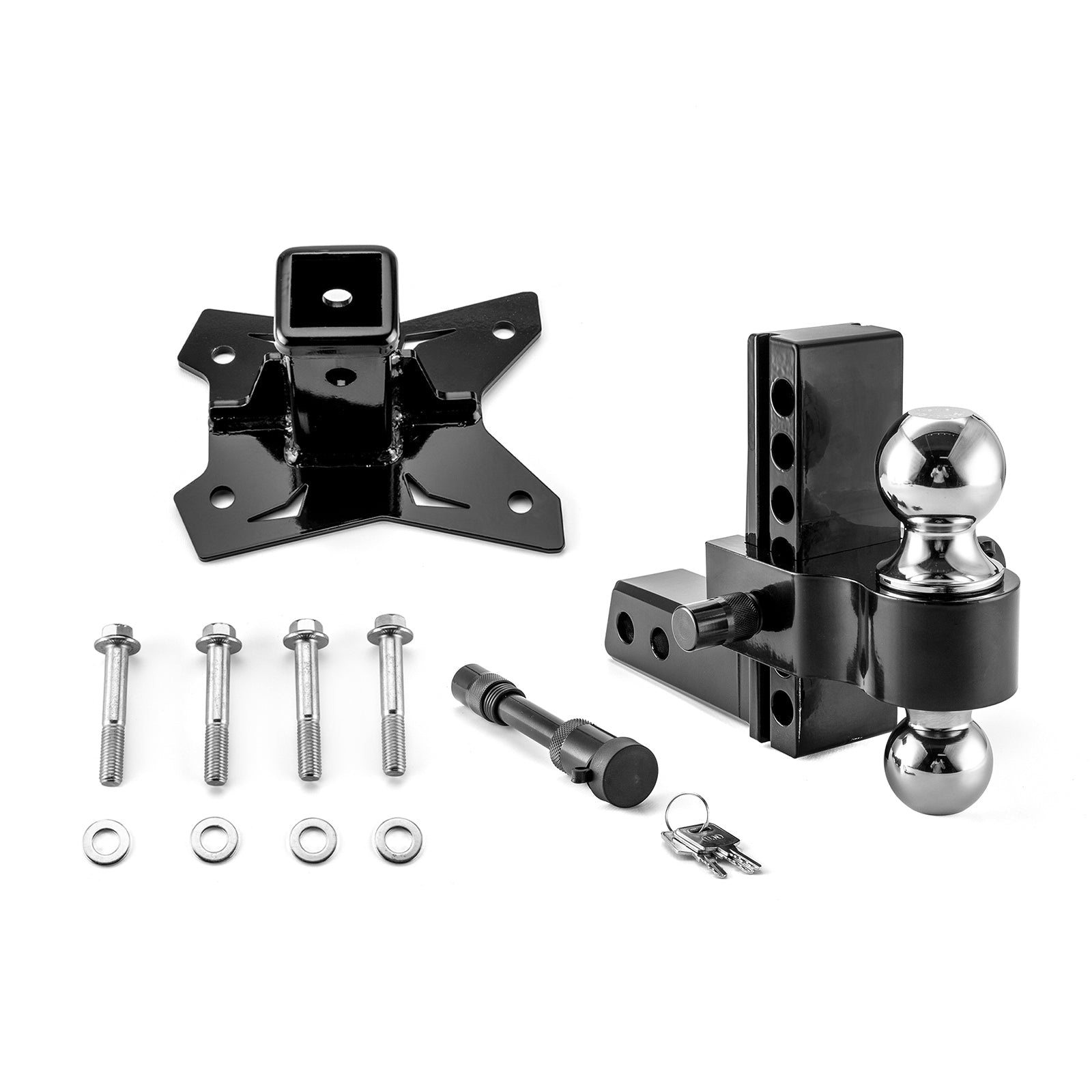 2022+ Polaris RZR Pro R/Pro R 4 Heavy - Duty Steel Rear Adjustable Trailer Hitch Ball Mount Receiver Kit - Weisen