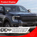 2023 - 2025 Ford Ranger Bolt - On Heavy - Duty Steel Hood Hinge LED Ditch Light Mount Bracket - WeiSen - 70104077