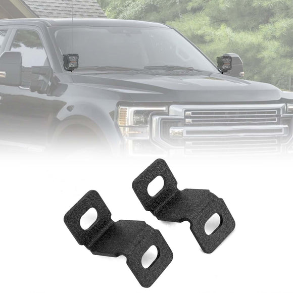 2023 - 2025 Ford Super Duty F250/350/450 Heavy - Duty Steel Hood Hinge LED Ditch Light Bracket - WeiSen - 70104066