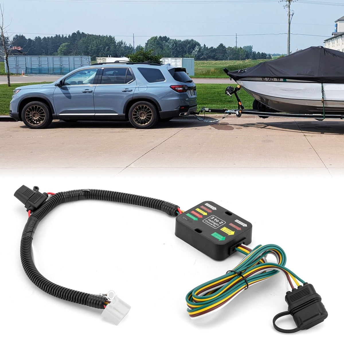 2023-2025 Honda Pilot Plug&Play Vehicle-Side Custom 4-Pin Trailer Wiri ...