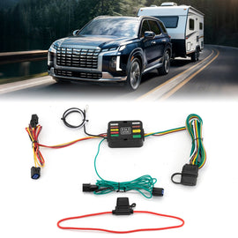 2023 - 2025 Hyundai Palisade Vehicle - Side Custom 4 - Pin Trailer Wiring Harness With Plug&Play Connector - WeiSen - 70206089