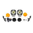 2023-2026 Ford F-250/F-350 Hood Hinge Ditch LED Pod Lights 3.5" – 3-Layer DRL, 6 Modes, DT Harness - WeiSen - 70104067+70201014