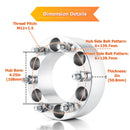 2024 - 2025 Can Am Maverick R / Max 2pcs 2" Wheel Spacers 6x139.7mm | 6061 - T6 Forged Aluminum - WeiSen - 80403040