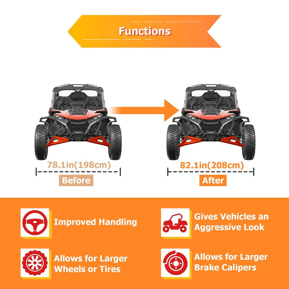 2024 - 2025 Can Am Maverick R / Max 2pcs 2" Wheel Spacers 6x139.7mm | 6061 - T6 Forged Aluminum - WeiSen - 80403040