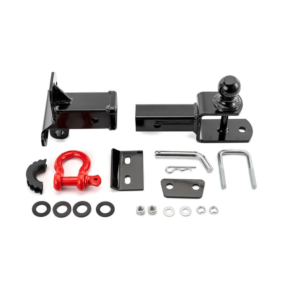 2024 - 2025 Can Am Maverick R UTV Rear Receiver Hitch Kit w/ 2 - Inch Trailer Hitch 3 - in - 1 Ball Mount 3/4" D - ring 5/8" Lock Pin Tightener - WeiSen - 8010702301