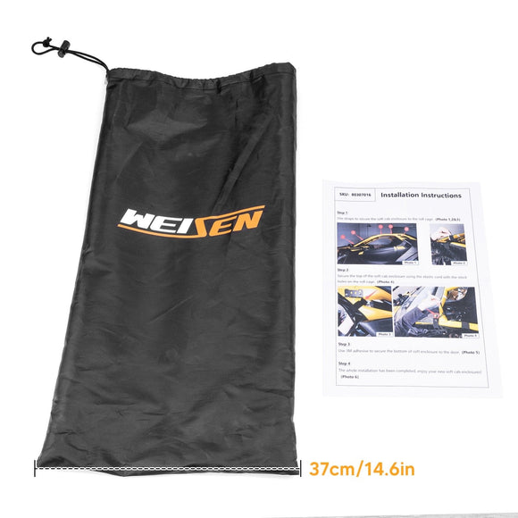 2024 - 2025 Can Am Maverick R UTV Upper Door Soft Window Enclosures w/Reflective Strips Storage Bag | Dustproof Rainproof, Protect Against Wind and Cold - WeiSen - 80307016