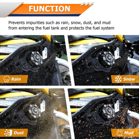 2024 - 2025 Can Am Maverick R/Max 6061 Aluminum Gas Tank Cap Gas Can Cover - WeiSen - 80503004