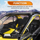 2024 - 2025 Can Am Maverick R/Max Upper Windshield 50" 288W Curved LED Light Bar Kit - WeiSen - 80101033+70202010+80206026