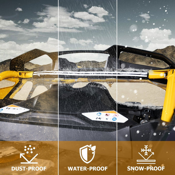 2024 - 2025 Can Am Maverick R/Max UTV Rear Soft Rear Windshield Enclosures, Dustproof Rainproof Protect Against Wind & Cold - WeiSen - 80307017