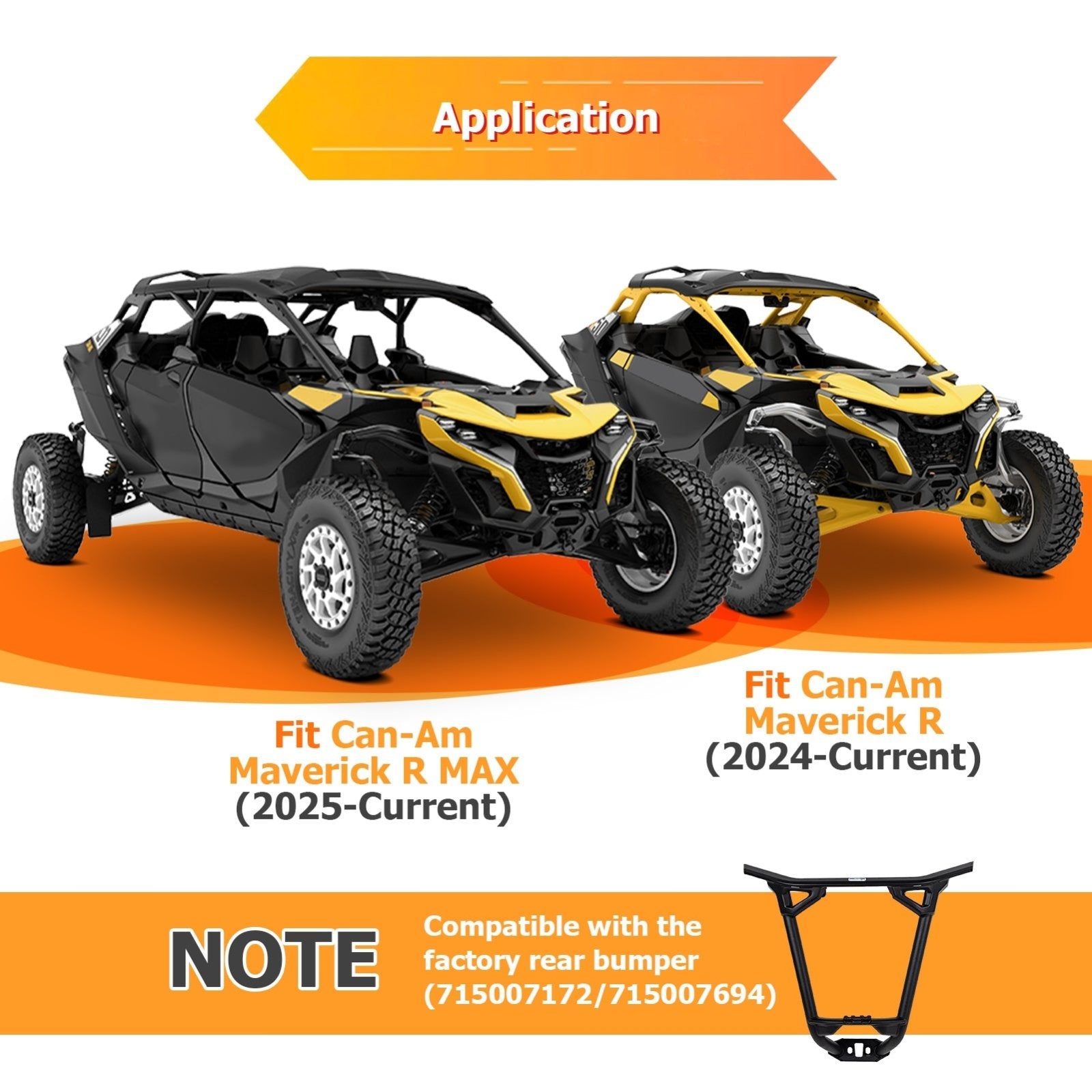 2024 - 2025 Can Am Maverick R/R Max Heavy - duty Steel Rear Towing Trailer Hitch with 3/4