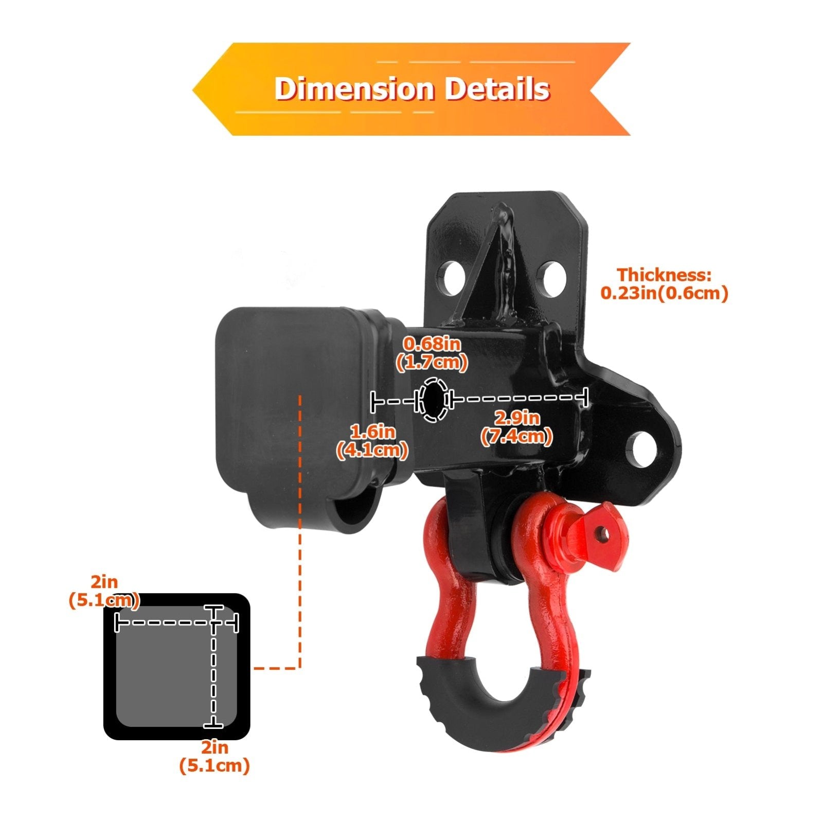 2024 - 2025 Can Am Maverick R/R Max Heavy - duty Steel Rear Towing Trailer Hitch with 3/4" D - ring - Weisen