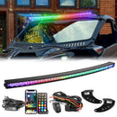 2024 - 2025 Can Am Maverick R/R Max Roof 42" Curved RGBW Flood LED Light Bar - WeiSen - 80101032+70202022+80206026