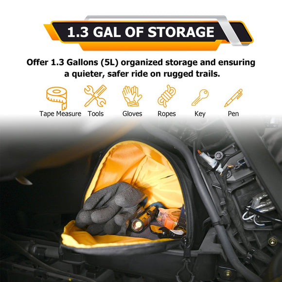 2024 - 2025 Can Am Maverick R/R Max UTV Center Console Storage Bags | Waterproof, Scratch - Resistant | 1680D Oxford Fabric - WeiSen - 80801002