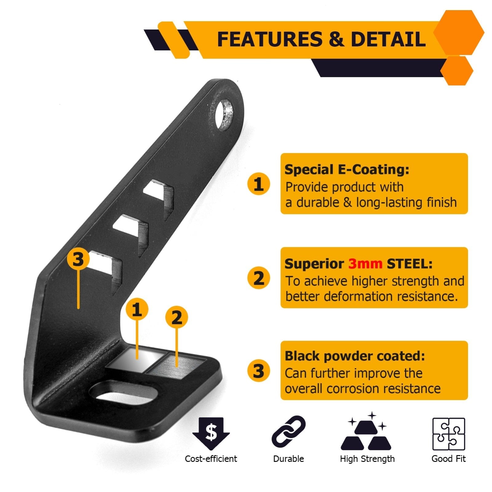 2024 - 2025 Can Am Maverick R/R Max UTV Front Hood LED Light Bar Pod Light Mounting Bracket - WeiSen - 80112002