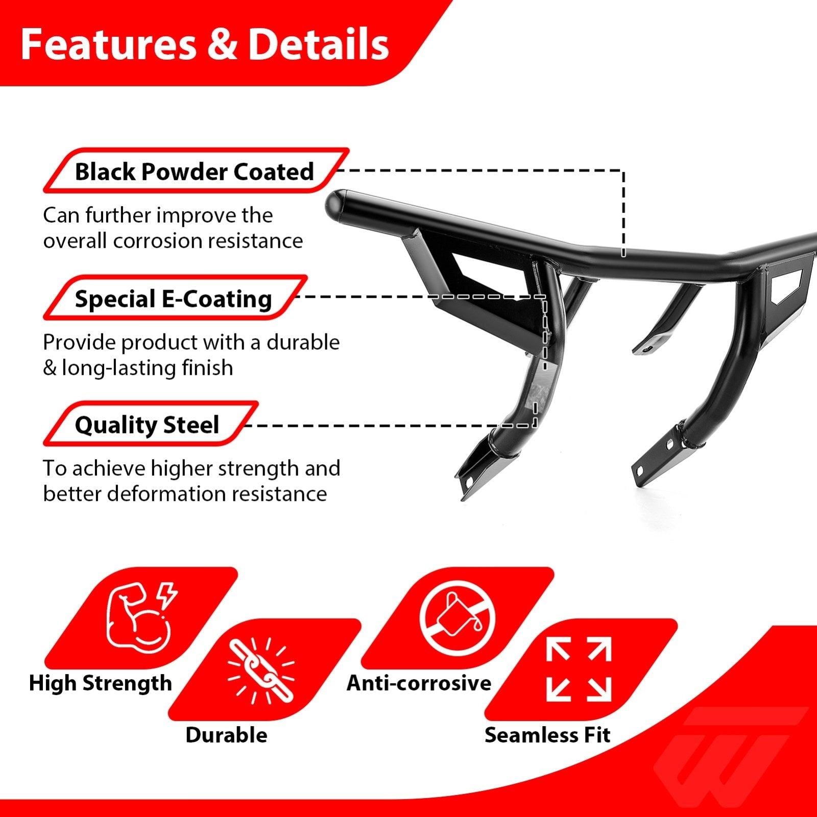 2024 - 2025 Can Am Maverick R/R Max UTV One - Piece Front Bumper | Bolt - On | Heavy - Gauge Steel Tubing - WeiSen - 80306013