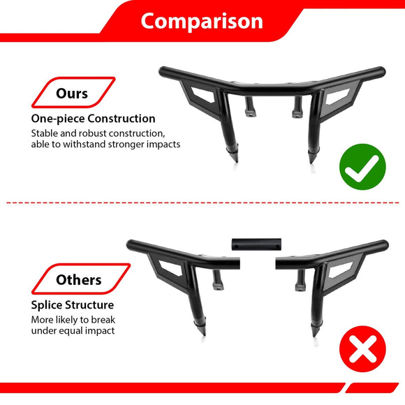 2024 - 2025 Can Am Maverick R/R Max UTV One - Piece Front Bumper | Bolt - On | Heavy - Gauge Steel Tubing - WeiSen - 80306013