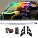 2024 - 2025 Can Am Maverick R/R Max UTV Over - Windshield 50" Curved LED Chasing RGBW LED Light Bar - WeiSen - 80101034+70202023+80206026