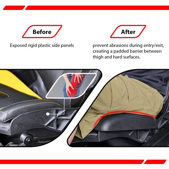 2024 - 2025 Can Am Maverick R/R Max UTV Seat Side Soft Cushion Set | Thigh Protection Pads - WeiSen - 80303003