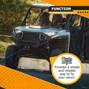 2024 - 2025 Polaris Ranger XD 1500 Black 3/16" Heavy Duty Steel Winch Mounting Bracket/Winch Mounting Plate - WeiSen - 80106042