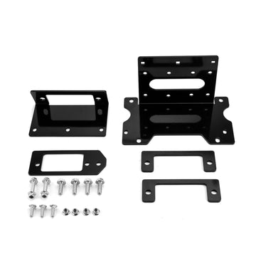2024 - 2025 Polaris Ranger XD 1500 Black 3/16" Heavy Duty Steel Winch Mounting Bracket/Winch Mounting Plate - WeiSen - 80106042
