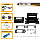 2024 - 2025 Polaris Ranger XD 1500 Black 3/16" Heavy Duty Steel Winch Mounting Bracket/Winch Mounting Plate - WeiSen - 80106042