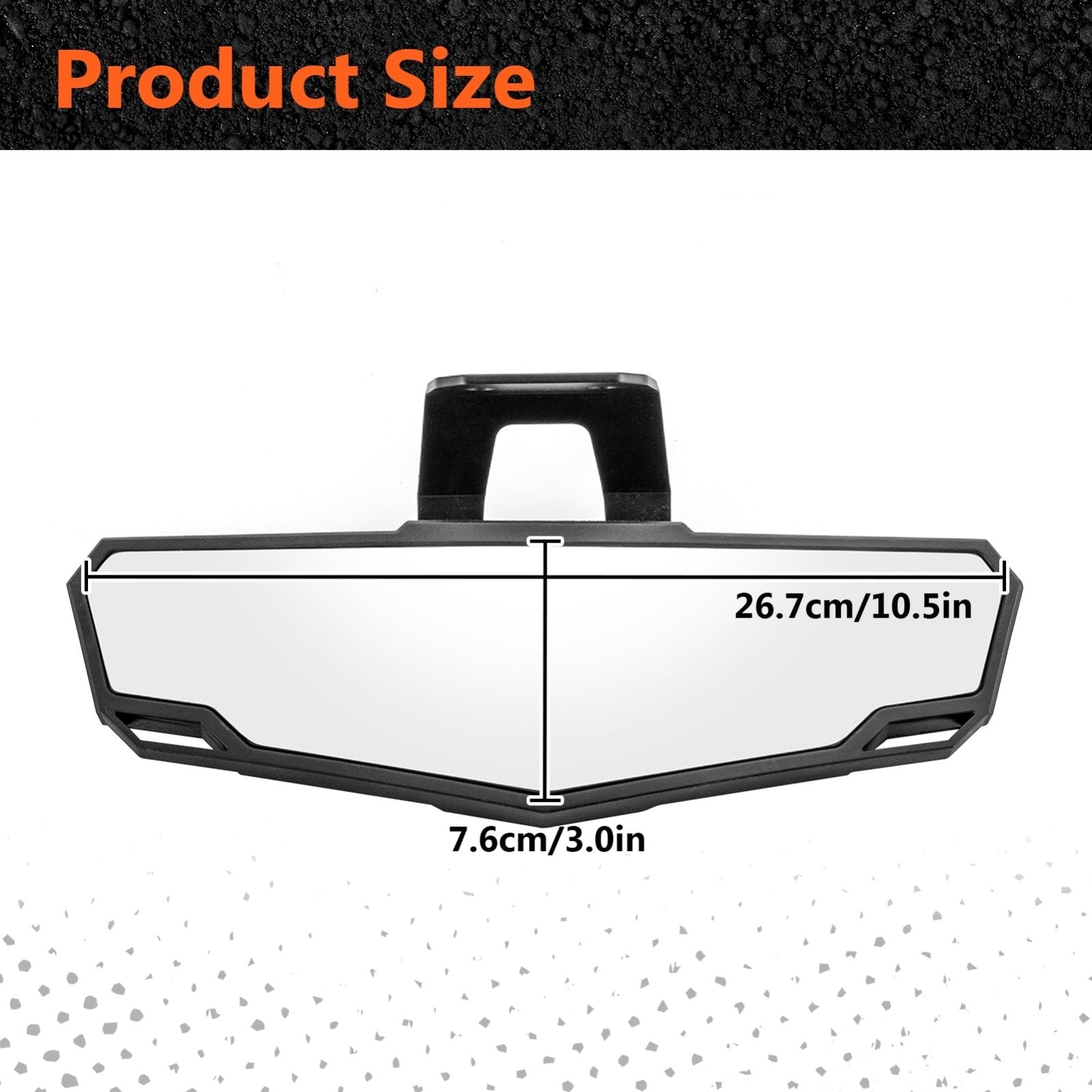 2024 - 2025 Polaris RANGER XD 1500/Crew/NorthStar 360° Super Wide Angle Center Rear View Mirror | HD Shatterproof Glass - WeiSen - 80301051