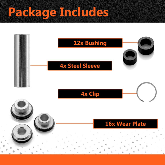 2024 - 2025 Polaris RZR XP 1000 UTV Front A Arm Bushing Kit Heavy Duty UHMW Bushings - WeiSen - 80405014