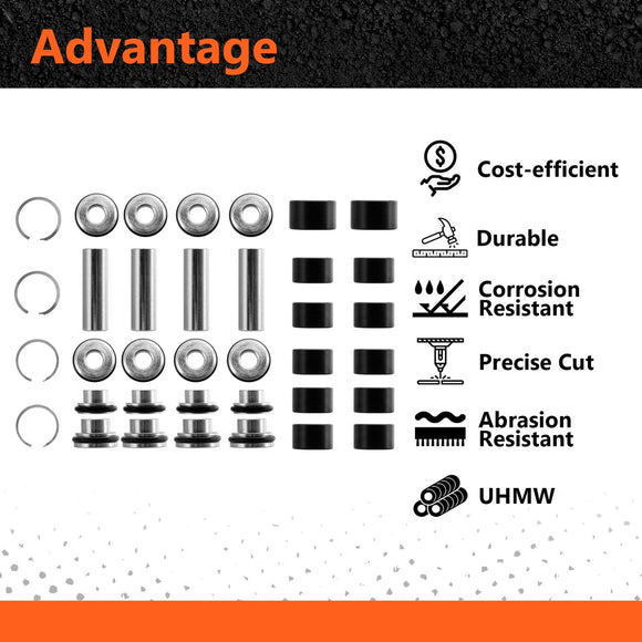 2024 - 2025 Polaris RZR XP 1000 UTV Front A Arm Bushing Kit Heavy Duty UHMW Bushings - WeiSen - 80405014