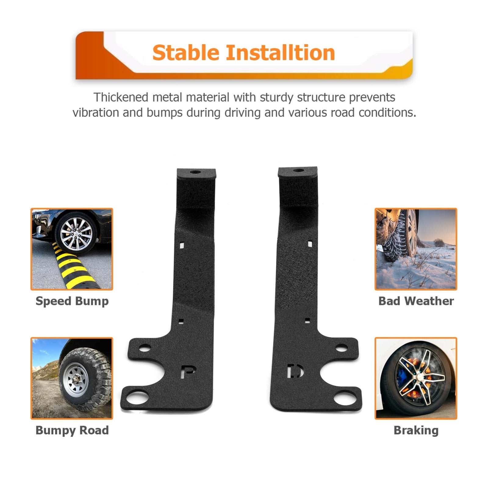 2024 - 2025 Subaru Crosstrek / Crosstrek Wilderness Heavy - Duty Steel Hood Hinge LED Ditch Light Bracket - WeiSen - 70104069