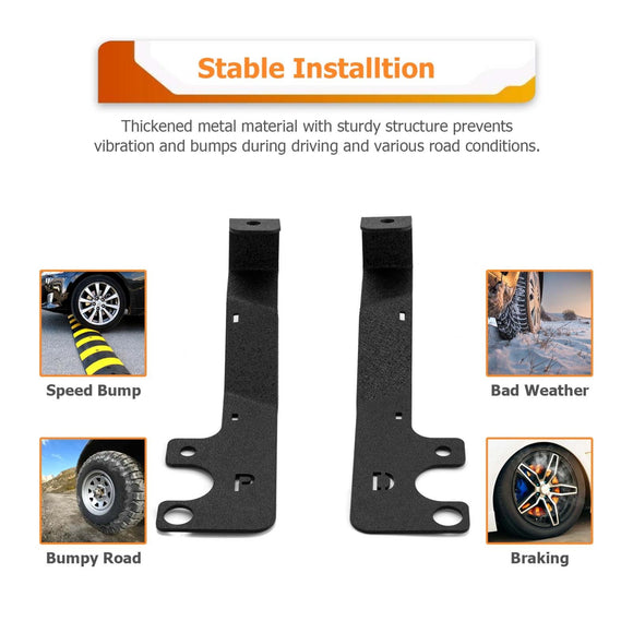 2024 - 2025 Subaru Crosstrek / Crosstrek Wilderness Heavy - Duty Steel Hood Hinge LED Ditch Light Bracket - WeiSen - 70104069