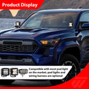 2024 - 2025 Toyota Tacoma Bolt - On Heavy Duty Steel Hood Hinge Ditch Light Bracket - WeiSen - 70104076