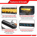 2024 - 2026 Can Am Maverick R / 2025 - 2026 Maverick R Max Amber UTV 12" Single - row Straight Hood Light Bar Kit - WeiSen - 8011200202