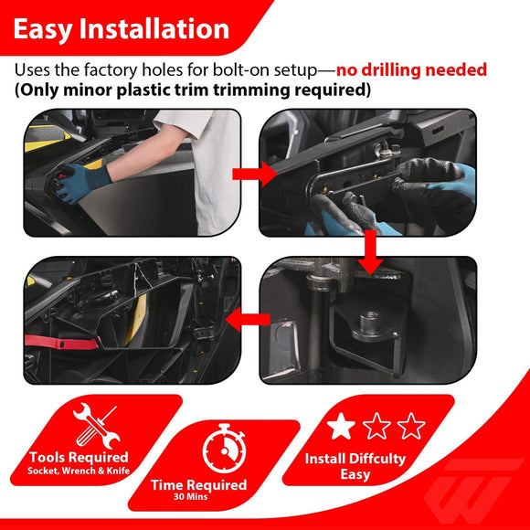 2024 - 2026 Can Am Maverick R & 2025 - 2026 Maverick R Max UTV Automatic Door Opener Kit (for Front Door) - WeiSen - 80307021