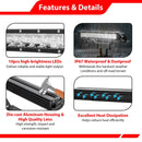 2024 - 2026 Can Am Maverick R / 2025 - 2026 Maverick R Max White UTV 12" Single - row Straight Hood Light Bar Kit - WeiSen - 8011200201