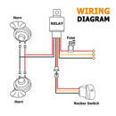 2024+ Maverick R / Maverick R Plug&Play UTV Key - on Horn Kit with 2Pcs 105db Horn Spst Rocker Switch - WeiSen - 80206034