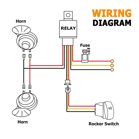 2024+ Maverick R / Maverick R Plug&Play UTV Key - on Horn Kit with 2Pcs 105db Horn Spst Rocker Switch - WeiSen - 80206034